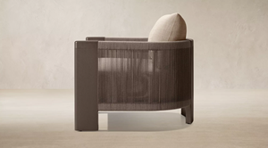 <span class=keywords><strong>Chaise</strong></span> <span class=keywords><strong>de</strong></span> jardin Light Stream à dossier tonneau, <span class=keywords><strong>en</strong></span> aluminium cannelé, avec coussins reticulés, résistante aux intempéries, tressée à la main, avec détails architecturaux - Product Image 4
