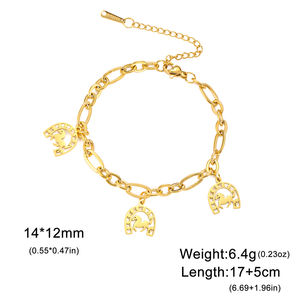 Misthape portafortuna ferro di cavallo bracciale in acciaio inox ferri di cavallo ciondolo bracciale per uomo donna regali equestri per gli amanti del cavallo - Product Image 6