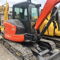 Excavatrice hydraulique d'occasion de haute qualité 6 tonnes KX165, mini-excavatrice compacte sur chenilles d'occasion KUBOTA KX165-5 à vendre