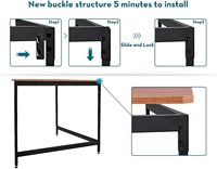 Mobilier de maison Bureau d'angle industriel Triangle Bureau d'ordinateur pour les petits espaces Bureau à domicile Poste de travail Ordinateur portable Table de jeu Étude Écriture Étudiant Table de bureau Bureau d'angle maison