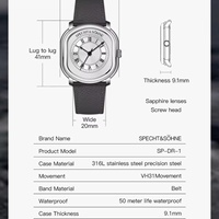 Jam Tangan Quartz Vintage Oval Mewah Sport 2025 Baru untuk Pria Warna Abu-abu Tali Kulit Asli Kristal Safir Tahan Air 50M