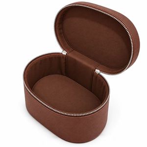 Boîte de rangement pour maquillage en cuir PU tendance avec logo personnalisé, étui de rangement cosmétique de voyage, fournisseur d'usine OEM ODM - Product Image 2