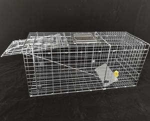 Métal sans cruauté grand vivant sauvage Coyote écureuil lapin chien chat souris Rat <span class=keywords><strong>Cage</strong></span> piège renard Animal piège attraper sauvage - Product Image 4