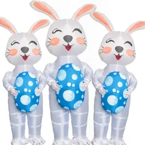 Easter Costume Rabbit Inflatable Suit Cosplay Blow Suit Halloween Rave Party Suit for Happy Unisex for Children Animal