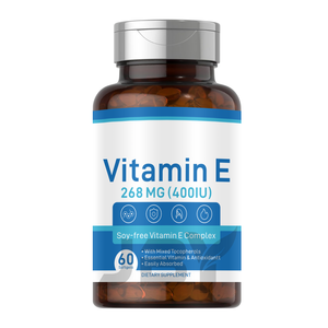 כמוסות קומפלקס ויטמין E של JBY 268 מיליגרם (400 IU) <span class=keywords><strong>D</strong></span>-אלפא, כמוסות רכות טבעיות, תמיכה יומית ליופי, תוסף תזונה לנשים בוגרות, OEM - Product Image 1