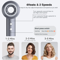 Sèche-cheveux électrique ionique professionnel 1400W à usage domestique température constante haute vitesse AC réglage de la chaleur chaude à faible bruit-pour les hôtels