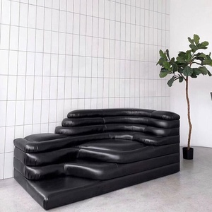 <span class=keywords><strong>Canapé</strong></span> Meijia Vintage Hill Terrace, luxe léger, cuir véritable, tissu façonné, moderne, simple, tendance, salon - Product Image 5