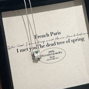 Collier pendentif en argent pur S925 Micro Cotton Fulu pour femmes, nouveau style chinois, verre blanc glacé de haute qualité, variété Yang Green Top - Product Image 3