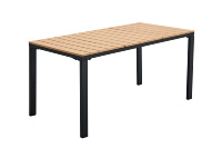 Table basse rectangulaire moderne en plastique pour l'extérieur, table basse de jardin imperméable pour le jardin