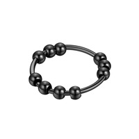 Anillo Giratorio de Acero Inoxidable con Cuentas para Aliviar el Estrés, en Acabado Dorado, Plateado y Arcoíris, para Aliviar la Ansiedad o como Joyería de Mindfulness
