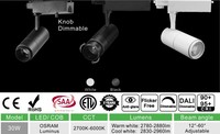 7017 30W ETL LED Track Light Ra95 Ra97 Lumière d'intérieur Angle de faisceau de 12 à 60 degrés Zoom Zoomable Spot de piste COB LED Spot