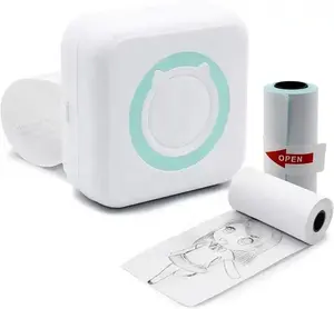 Mini pocket printer portable Photo paper wireless transfer label 80mm ReceiptThermal Printer for kids toys