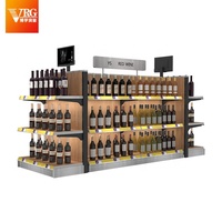 Étagère de présentation de vin de qualité commerciale Boxue - Étagère à liqueurs en acier industriel avec une capacité de charge de 100 kg