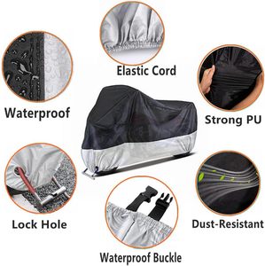 Housse de <span class=keywords><strong>moto</strong></span> imperméable et coupe-vent personnalisée avec logo 190T pour VTT noir - Product Image 4