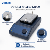 Agitateur de laboratoire MX-M pour microplaques, mélangeur orbital 0-1500 tr/min, affichage LED, fonction minuterie, commande par bouton pour ELISA 96 puits