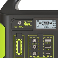 Station d'alimentation portable 300W, générateur solaire, sortie DC 15V-20V, sortie AC 50W max, alimentation de secours portable pour utilisation en extérieur et en voiture