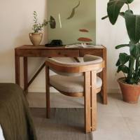 Table d'écriture d'étude de bureau d'ordinateur en bois récupéré pour le style simple de bureau à domicile