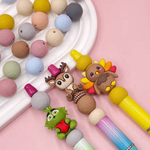 Cl <b>3D</b> Silicone Beaded <b>Pen</b> Animal Design <b>Kids</b> Toy Unisex Single Pack - Product Image 3
