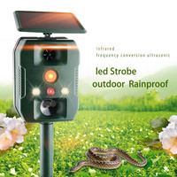 Répulsif Solaire Ultrasonique Haute Efficacité à Fréquence Variable Contre les Serpents, en ABS Écologique, Batteries Solaires Incluses