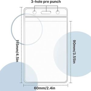 X616 Transparent Soft PVC Card <b>Holder</b> ID Name Tag <b>Badge</b> <b>Holder</b> Vertical or Horizontal - Product Image 2