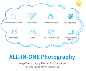 <span class=keywords><strong>Appareil</strong></span> <span class=keywords><strong>photo</strong></span> instantané pour enfants, imprimante <span class=keywords><strong>photo</strong></span> vidéo HD 1080P, jouet avec écran de 2 pouces, <span class=keywords><strong>appareil</strong></span> <span class=keywords><strong>photo</strong></span> de <span class=keywords><strong>dessin</strong></span> DIY pour enfants, cadeau <span class=keywords><strong>d</strong></span>'anniversaire - Product Image 5