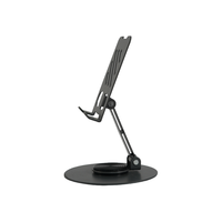Nouveau support de téléphone et tablette pliable multifonctionnel en métal 2025, portable, gain de place, flexible, rotatif à 360°, réglable en hauteur et en angle