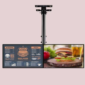 32 inç çift düz yüksek çözünürlüklü LCD Ad ekran makinesi kapalı Android ağ bilgi yayın duvara monte SDK IP65 - Product Image 2