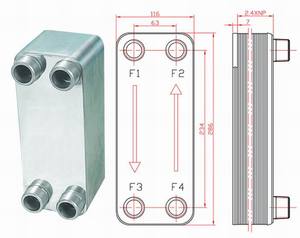 Scambiatore di Calore a Piastre Compatto in Acciaio Inox 304/316L, Portata Liquido 22M3/H, Pressione 3.0 Mpa, Risparmio Energetico, Garanzia 1 Anno - Product Image 3