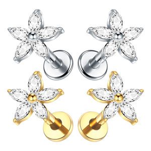 Titane Fils Internes Zirconium Base Lip <span class=keywords><strong>Piercing</strong></span> CZ Lip Stud <span class=keywords><strong>Vertical</strong></span> <span class=keywords><strong>Labret</strong></span> <span class=keywords><strong>Piercing</strong></span> <span class=keywords><strong>Anneau</strong></span> Bijoux Cadeau De Mariage - Product Image 3