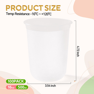 Custom logo Printing 16oz <b>Reusable</b> Frosted Plastic Stadium <b>Cups</b> for Wedding - Product Image 2