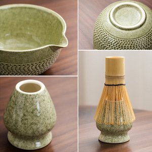 Juego de Té de Cerámica Estilo Japonés para Ceremonias de <span class=keywords><strong>Matcha</strong></span> y Café, Inspirado en la Dinastía Song, Tazón de Vidrio con Cepillo de Bambú - Product Image 3