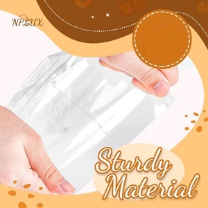 Bolsas de celofán, bolsas de regalo transparentes con lazos torcidos para favores de fiesta, galletas de graduación de Pascua, panadería - Product Image 2