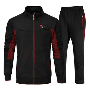 Chándal de lana con cremallera para hombre, traje cálido informal con chaqueta y pantalones con cremallera para invierno, 2024 - Product Image 1