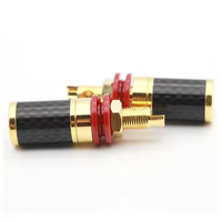 Best-seller Borne d'amplificateur de haut-parleur en fibre de carbone plaqué or cuivre 4mm