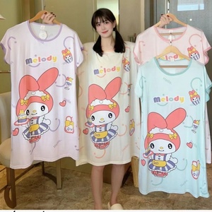 Abito da <span class=keywords><strong>notte</strong></span> a buon mercato da donna cartoni animati estivi da donna con stampa Midi gonne da <span class=keywords><strong>notte</strong></span> Oversize Casual pigiami da <span class=keywords><strong>notte</strong></span> - Product Image 5