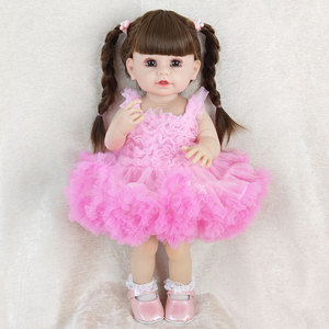 Muñeca Bebé Realista de 55 cm, Popular en 2024, Muñeca de Vinilo de Silicona, Linda Muñeca Niña <span class=keywords><strong>Reborn</strong></span> para Niños, Regalos de Cumpleaños - Product Image 5
