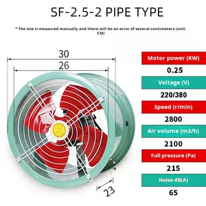 CY125 Ventilateur à turbine à faible bruit Sirocco Prix du ventilateur d'extraction centrifuge