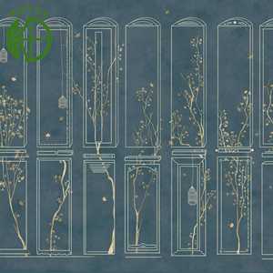 <span class=keywords><strong>Papier</strong></span> <span class=keywords><strong>peint</strong></span> mural de luxe personnalisé de style chinois avec motifs floraux et d'animaux pour la décoration des halls d'hôtel, des restaurants et des espaces commerciaux - Product Image 4