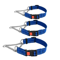 Colliers solides pour chiens étrangleurs en nylon personnalisé Collier de chien Martingale réfléchissant