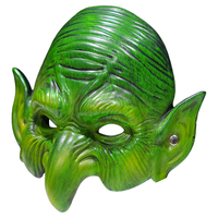 Masque de sorcière verte, masque de gobelin, masque de sorcière vieillue et moche, masque d'elfe à long nez, masque d'horreur pour fête d'Halloween, cosplay, carnaval, costume de maison hantée