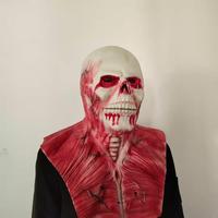 Masques de fête Halloween Double couche masque d'horreur Cosplay ghoulish Clown effrayant masque visage Latex Ghostface squelette accessoire