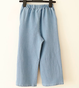 Vêtements décontractés pour enfants de 2 à 16 ans, pantalons en <span class=keywords><strong>jean</strong></span> à étoiles, jeans à jambes larges pour filles, logo personnalisé, vêtements d'extérieur pour enfants - Product Image 5