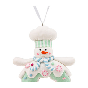 Handmade Polymer Clay <b>Mini</b> PVC <b>Christmas</b> Snowman Doughnut Bread Pendant Creative Design Hanging Decor for <b>Christmas</b> <b>Tree</b> Factory - Product Image 3