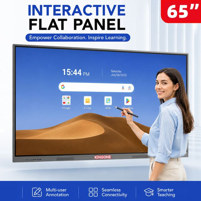 KINGONE 55 65 75 86 Inch Smart Interactive Flat Panel 4K Touch Screen Meeting Board with Android System for Conference