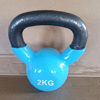 Usine en gros vinyle trempage fonte Kettlebell équipement de gymnastique 2kg/4kg/6kg/8kg/10kg/12kg bouilloire cloche