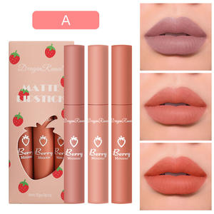 3 buah Set lapisan bibir beludru Matte 5g, Kit kosmetik warna bibir alami tahan air tahan lama tanpa tanda HH - Product Image 2