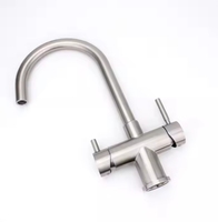 Nouveau robinet de filtre à eau moderne 3 en 1 en acier inoxydable avec vannes en céramique à 3 voies et évier de cuisine à trou unique