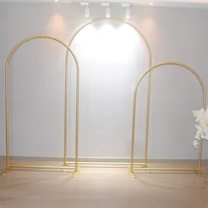 3PCS套装金色Chiara拱形背景架金属婚礼派对背景铝框