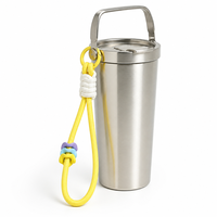 En gros : Cordon de téléphone coloré, Dragonne porte-clés perlée couleur bonbon, Breloque multifonctionnelle pour poignée de bouteille d'eau