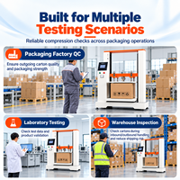 Testeur de résistance à la compression pour boîtes de laboratoire, machine d'essai de compression pour cartons ondulés, test BCT pour laboratoire d'emballage